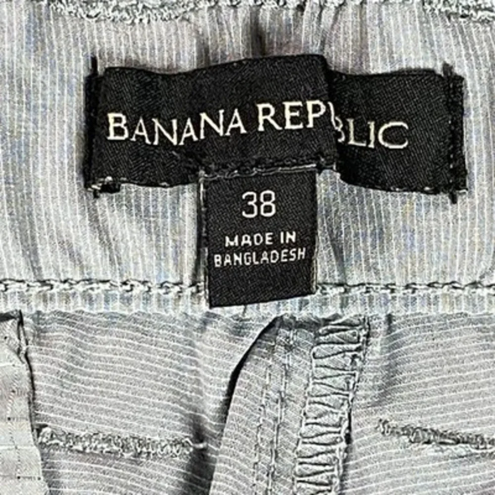 Banana Republic Mens Golf Shorts 38 Comfort Flat Front Gray 9 Inseam Performance